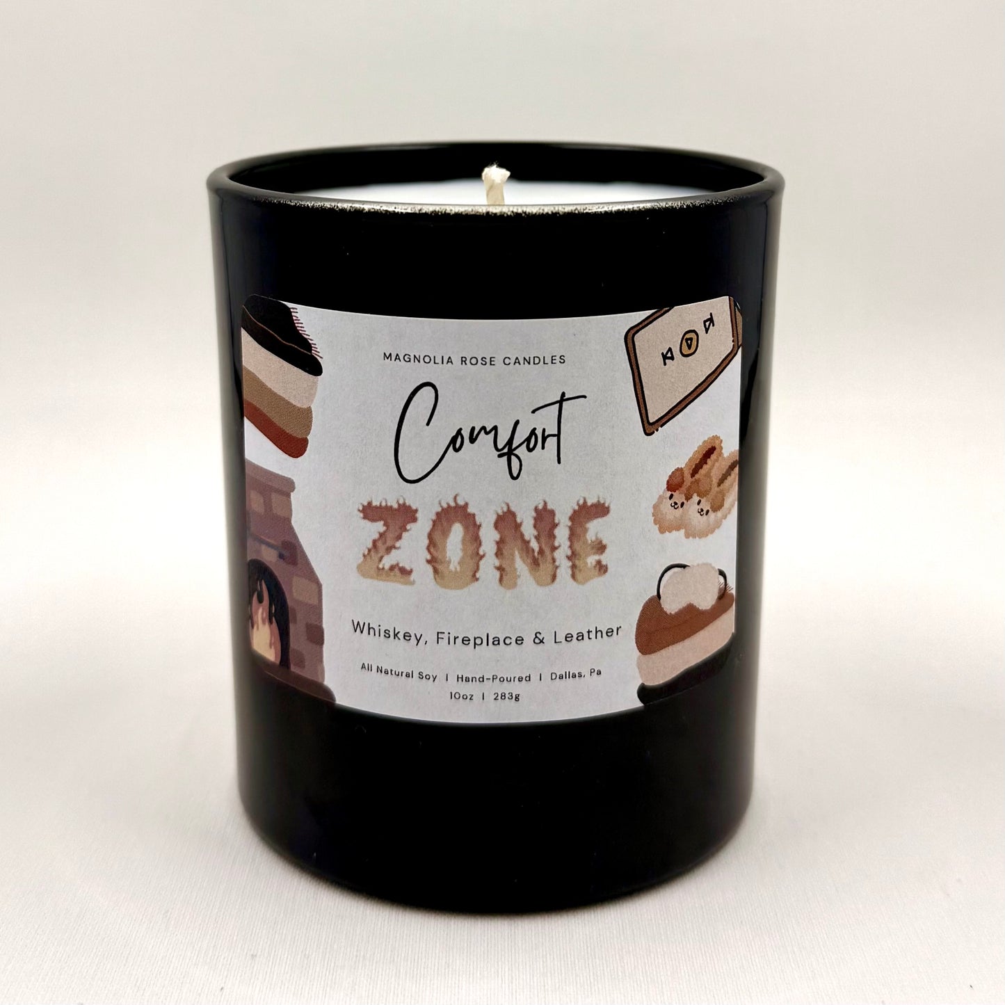 “Comfort Zone” - Whiskey, Fireplace & Leather