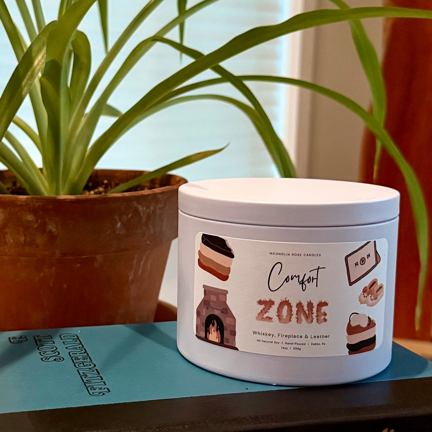 “Comfort Zone” - Whiskey, Fireplace & Leather