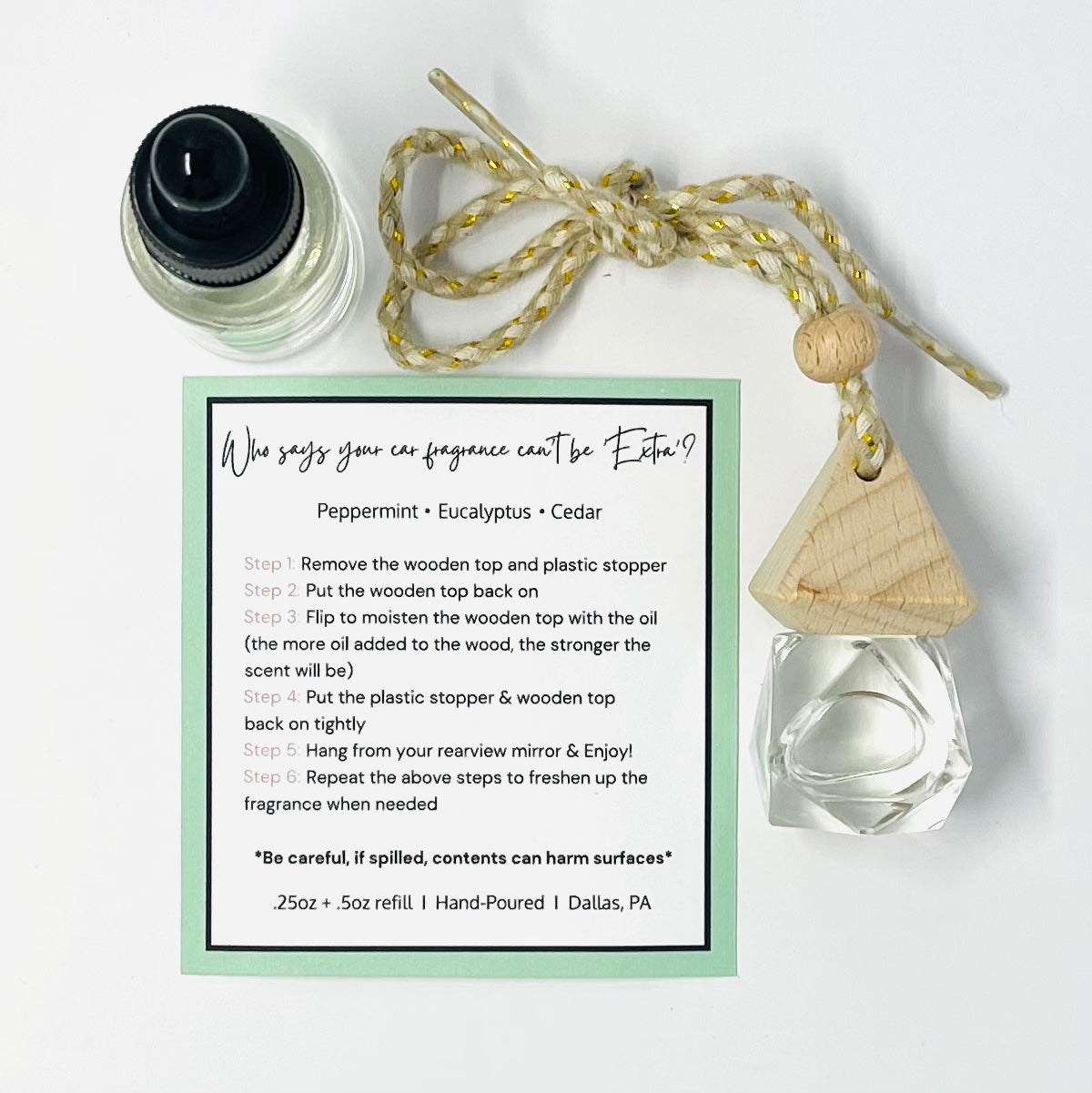 Peppermint Eucalyptus Car Perfume