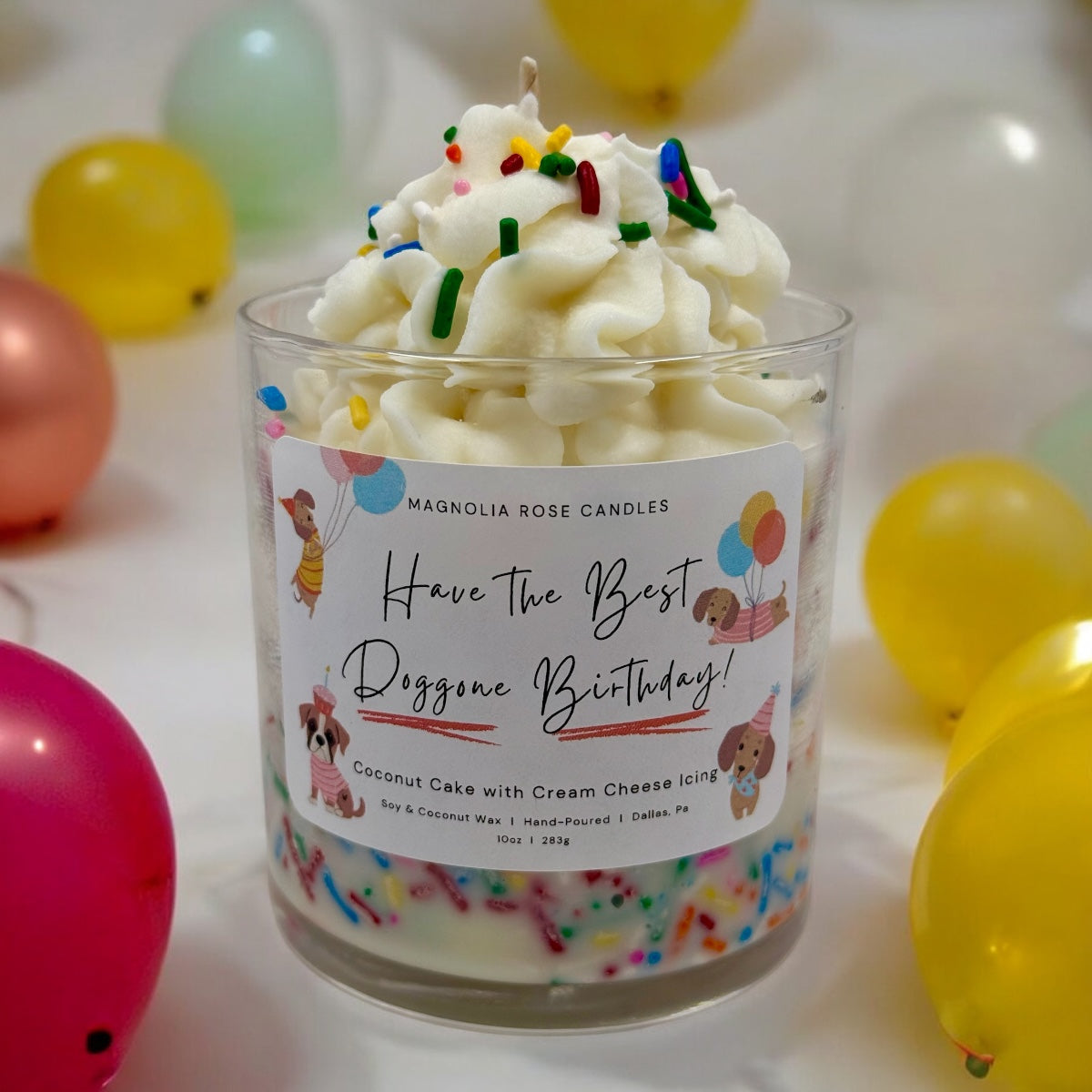 Have the Best Doggone Birthday! - Coconut Cake