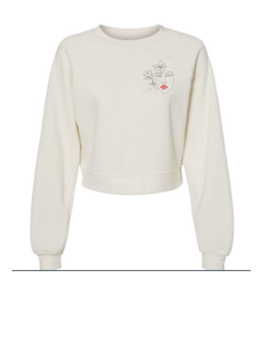 *Peace, Love, Candles* Branded Fleece Reglan Sweatshirt